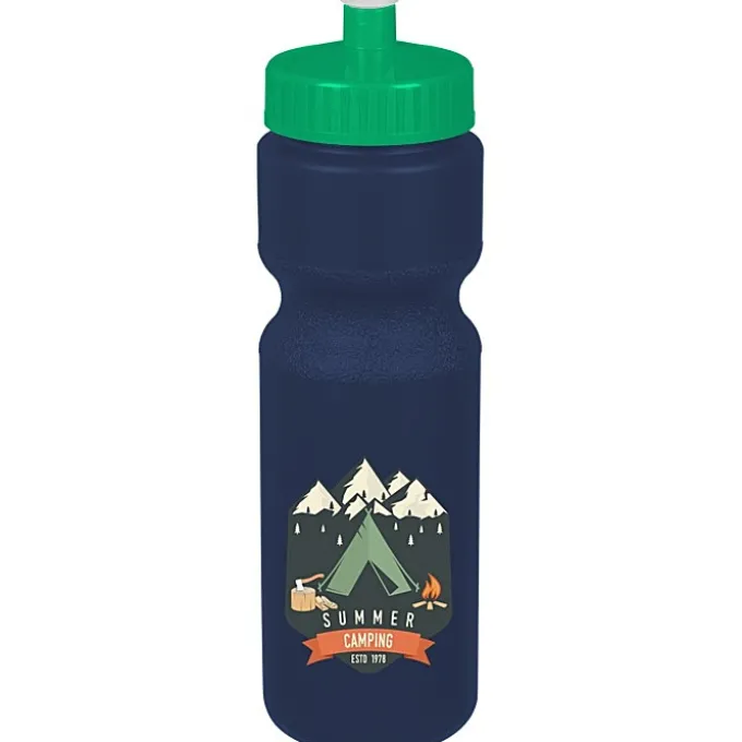 Sport Bottle with Push Pull Lid - 28 oz - Colors - Full Color