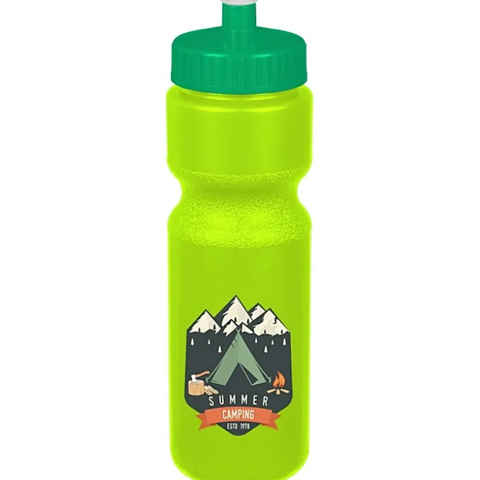 Sport Bottle with Push Pull Lid - 28 oz - Colors - Full Color