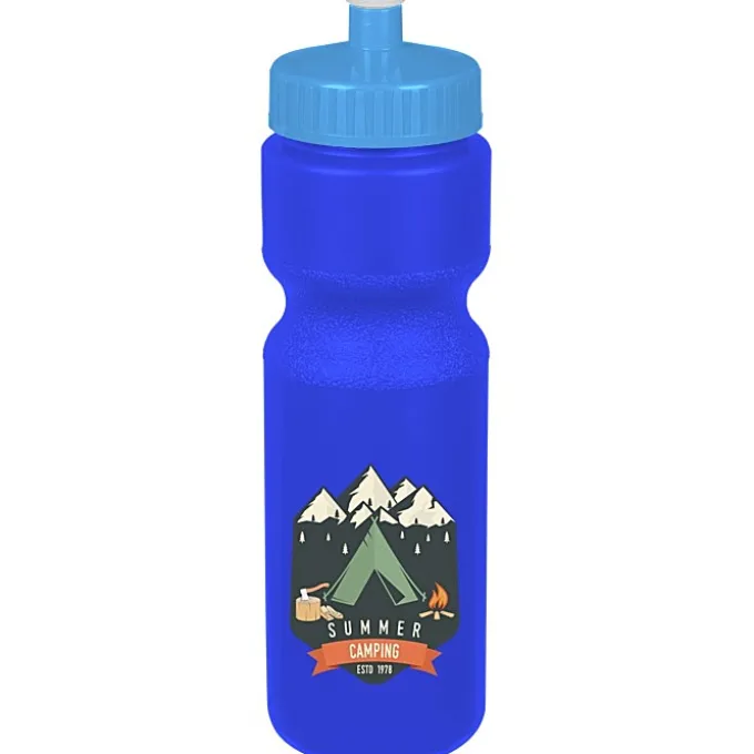 Sport Bottle with Push Pull Lid - 28 oz - Colors - Full Color