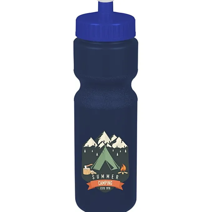 Sport Bottle with Push Pull Lid - 28 oz - Colors - Full Color