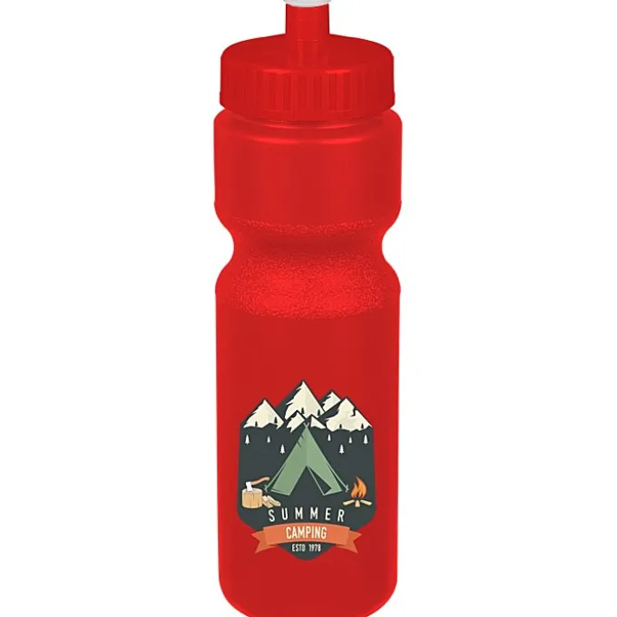 Sport Bottle with Push Pull Lid - 28 oz - Colors - Full Color