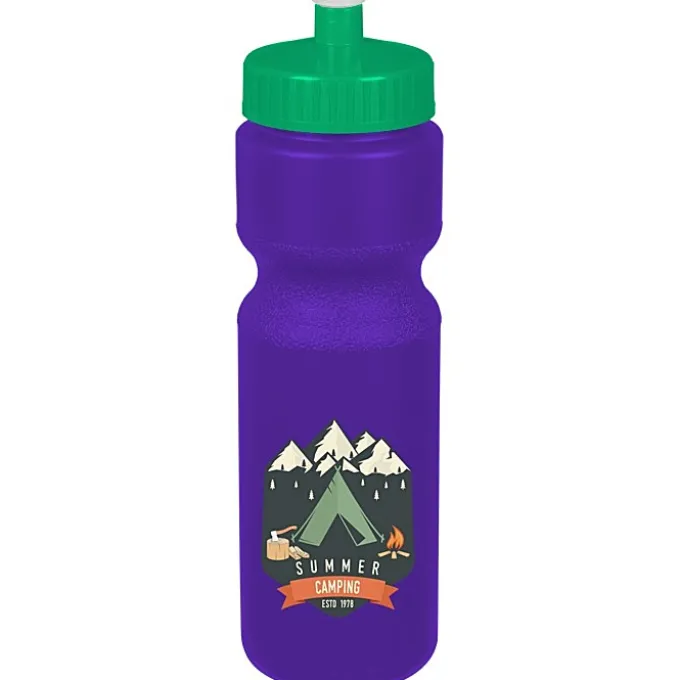 Sport Bottle with Push Pull Lid - 28 oz - Colors - Full Color