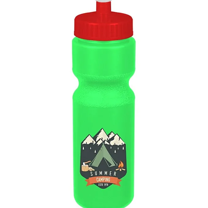 Sport Bottle with Push Pull Lid - 28 oz - Colors - Full Color