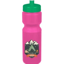 Sport Bottle with Push Pull Lid - 28 oz - Colors - Full Color