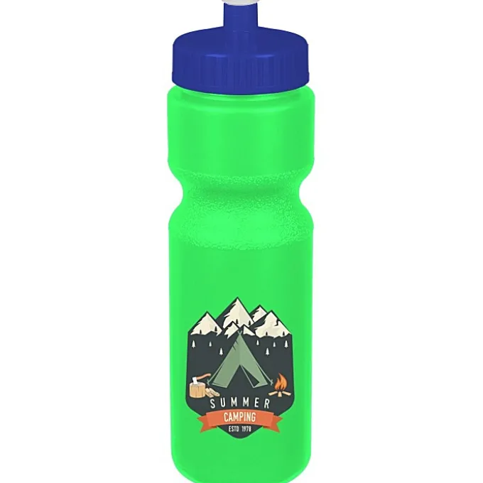 Sport Bottle with Push Pull Lid - 28 oz - Colors - Full Color