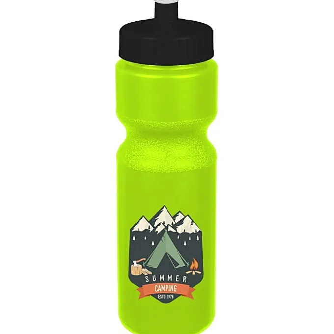 Sport Bottle with Push Pull Lid - 28 oz - Colors - Full Color