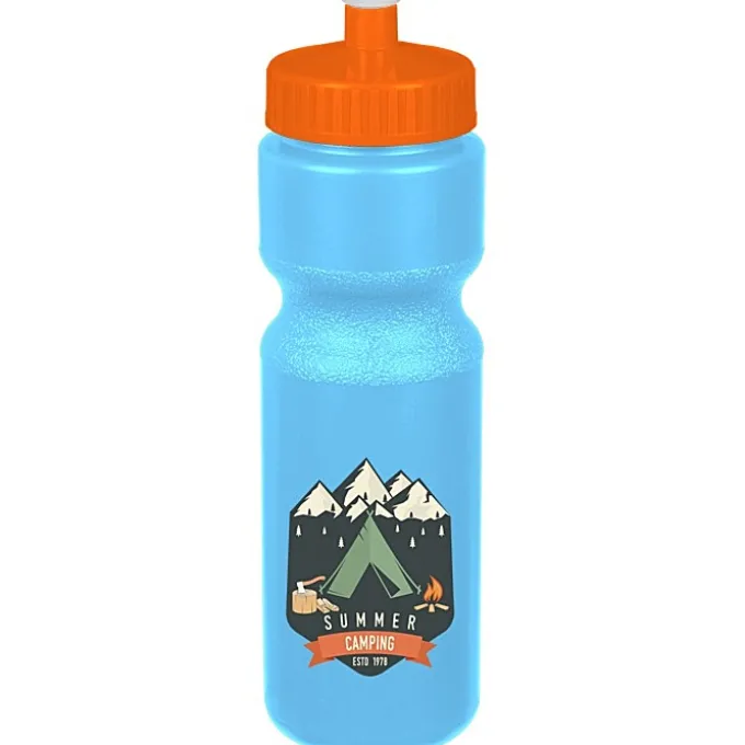 Sport Bottle with Push Pull Lid - 28 oz - Colors - Full Color