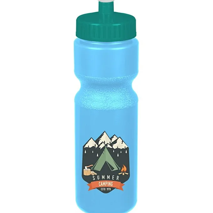 Sport Bottle with Push Pull Lid - 28 oz - Colors - Full Color
