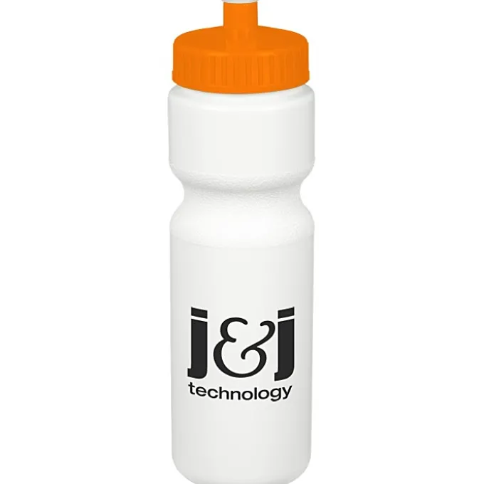 Sport Bottle with Push Pull Lid - 28 oz - White