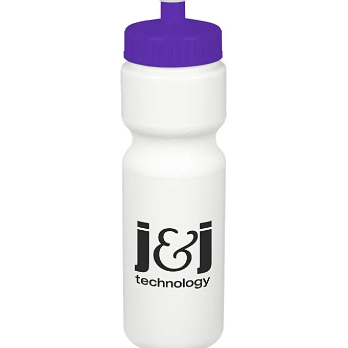 Sport Bottle with Push Pull Lid - 28 oz - White