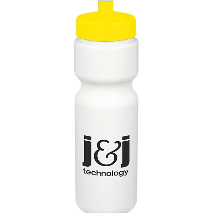 Sport Bottle with Push Pull Lid - 28 oz - White