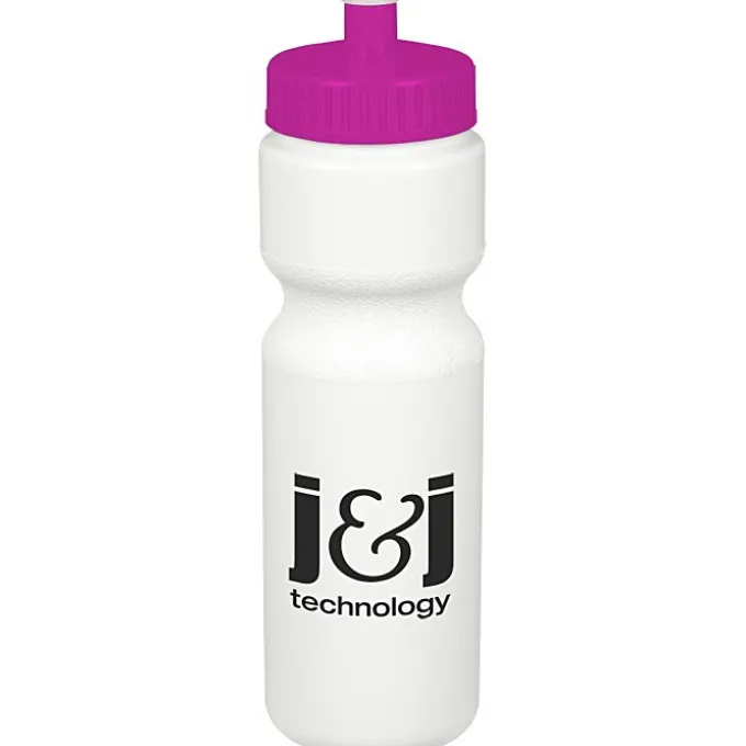 Sport Bottle with Push Pull Lid - 28 oz - White