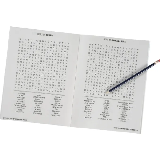 Sports Puzzle Book & Pencil Set