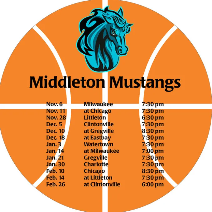 Sports Schedule Magnet - Basketball