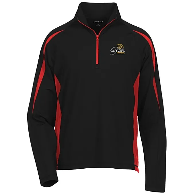 Sport-Wick Stretch 1/2-Zip Colorblock Pullover - Men's - Embroidered - 24 hr