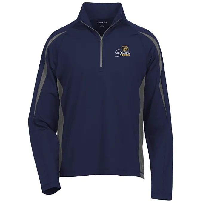 Sport-Wick Stretch 1/2-Zip Colorblock Pullover - Men's - Embroidered - 24 hr