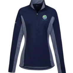 Sport-Wick Stretch 1/2-Zip Heather Colorblock Pullover - Ladies'