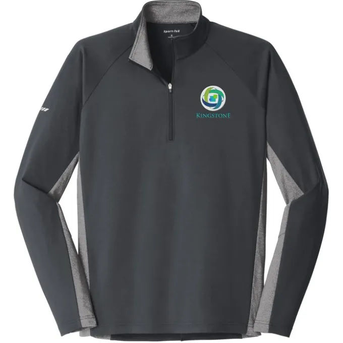 Sport-Wick Stretch 1/2-Zip Heather Colorblock Pullover - Men's