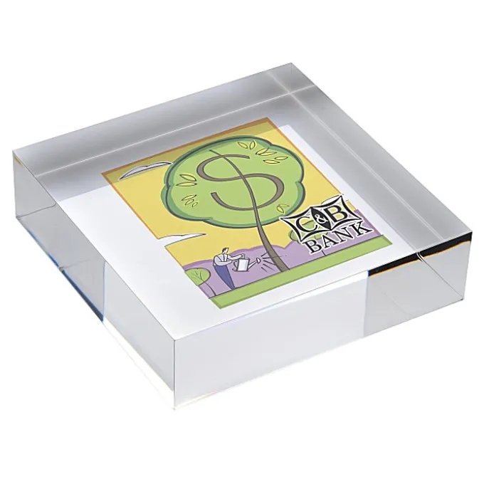Square Acrylic Paperweight - Full Color