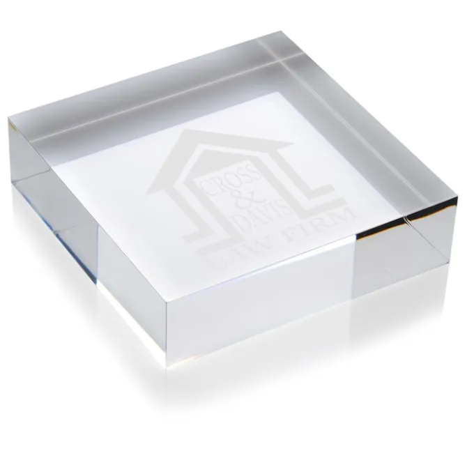 Square Acrylic Paperweight - 24 hr