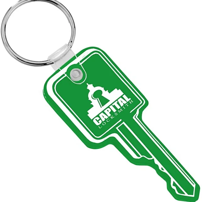 Square Head Key Soft Keychain - Translucent