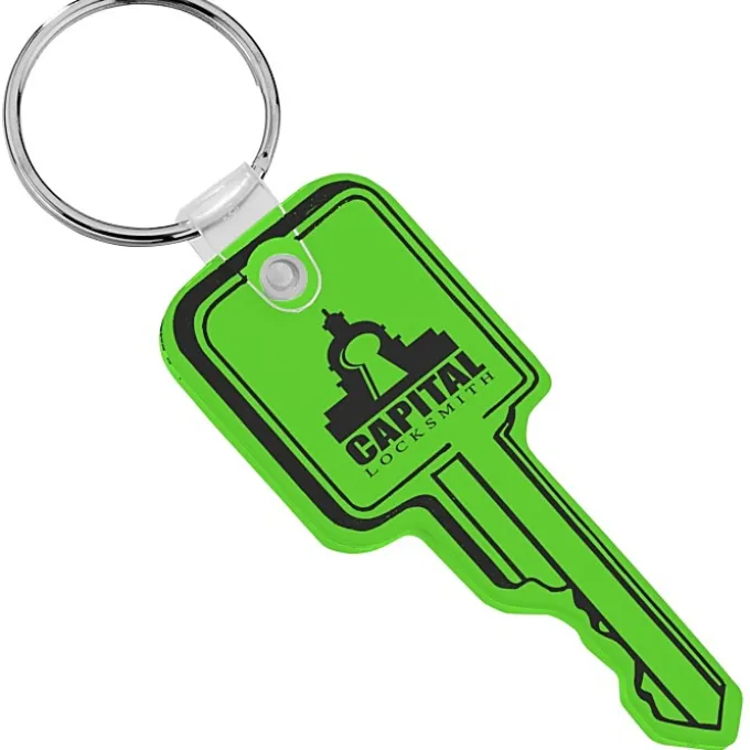 Square Head Key Soft Keychain - Translucent