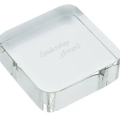 Square Icon Crystal Paperweight