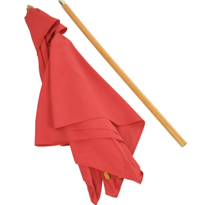 Square Wood Market Umbrella - 8 foot Arc
