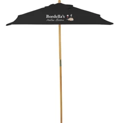 Square Wood Market Umbrella - 8 foot Arc