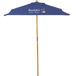 Square Wood Market Umbrella - 8 foot Arc