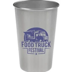 Stainless Steel Pint Glass - 16 oz. - 24 hr