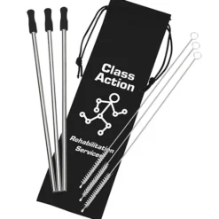 Stainless Steel Straw Set - 3-pack - 24 hr