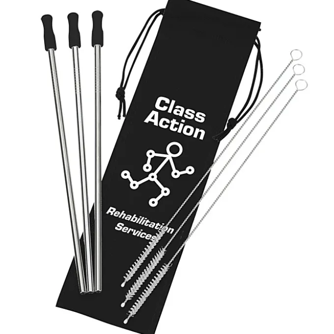 Stainless Steel Straw Set - 3-pack - 24 hr