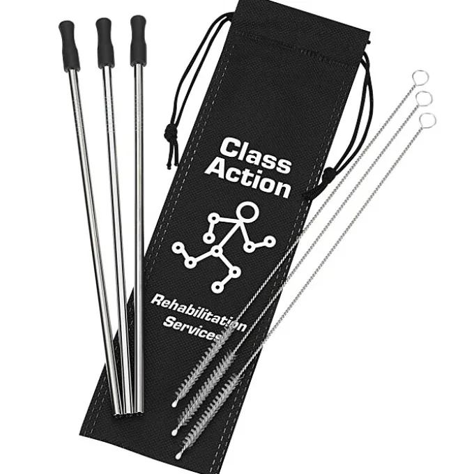 Stainless Steel Straw Set - 3-pack - 24 hr