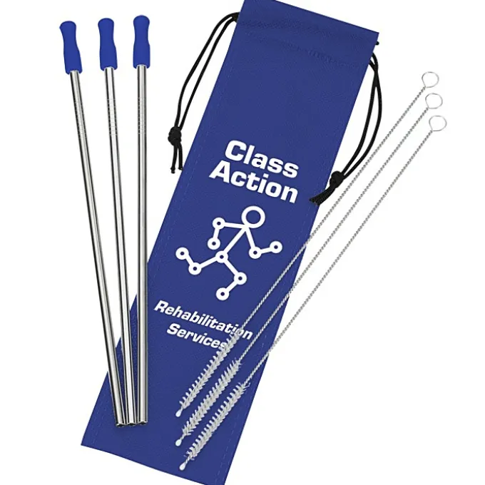 Stainless Steel Straw Set - 3-pack - 24 hr