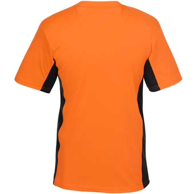 Stain Release Performance Colorblock T-Shirt - Men's - Embroidered