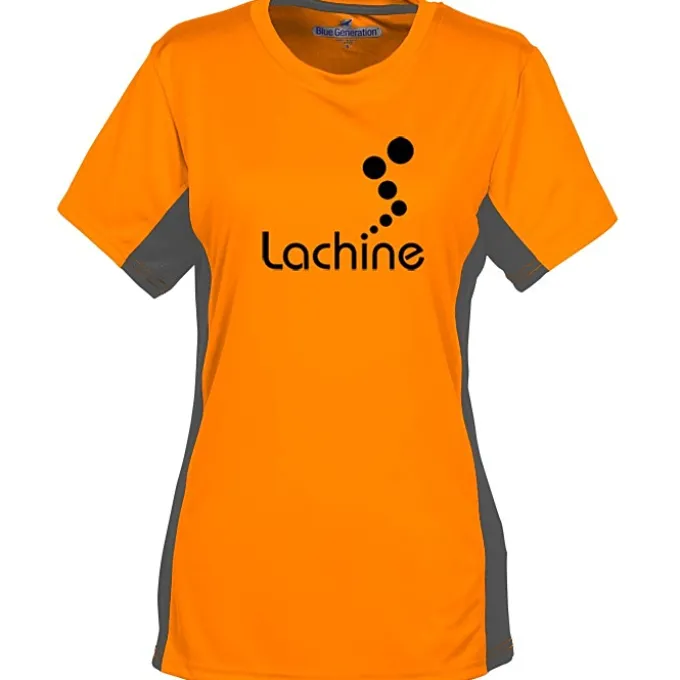 Stain Release Performance Colorblock T-Shirt - Ladies' - Screen