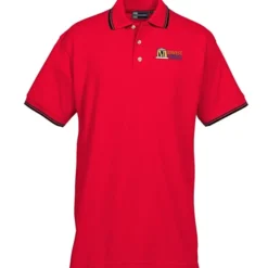 Stain Release Tipped Pique Polo - Men's