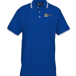Stain Release Tipped Pique Polo - Men's