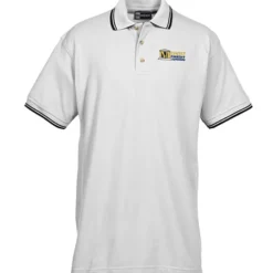 Stain Release Tipped Pique Polo - Men's