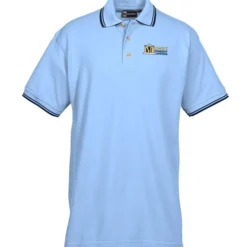 Stain Release Tipped Pique Polo - Men's