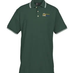 Stain Release Tipped Pique Polo - Men's