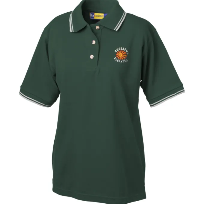 Stain Release Tipped Pique Polo - Ladies'
