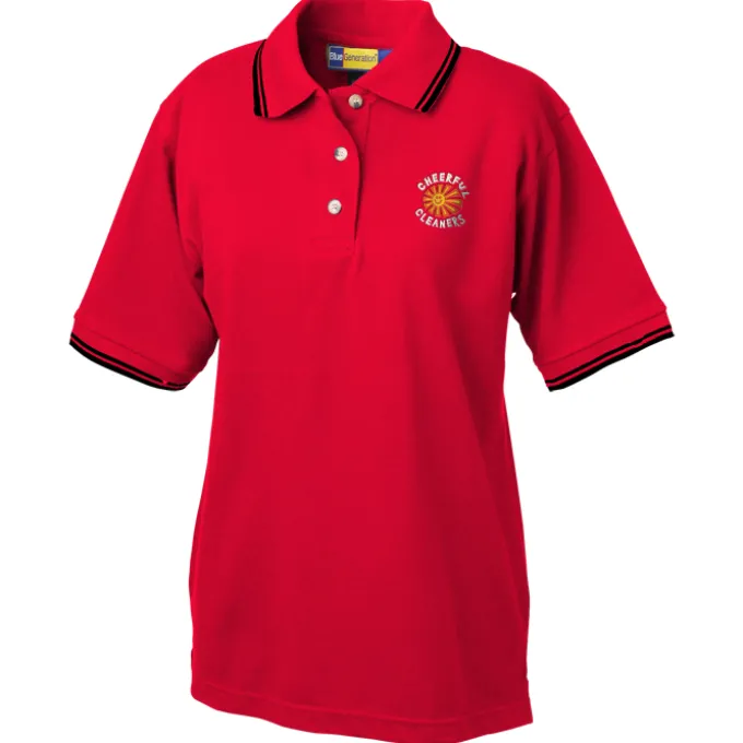 Stain Release Tipped Pique Polo - Ladies'