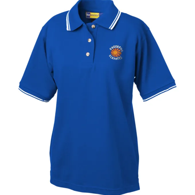 Stain Release Tipped Pique Polo - Ladies'