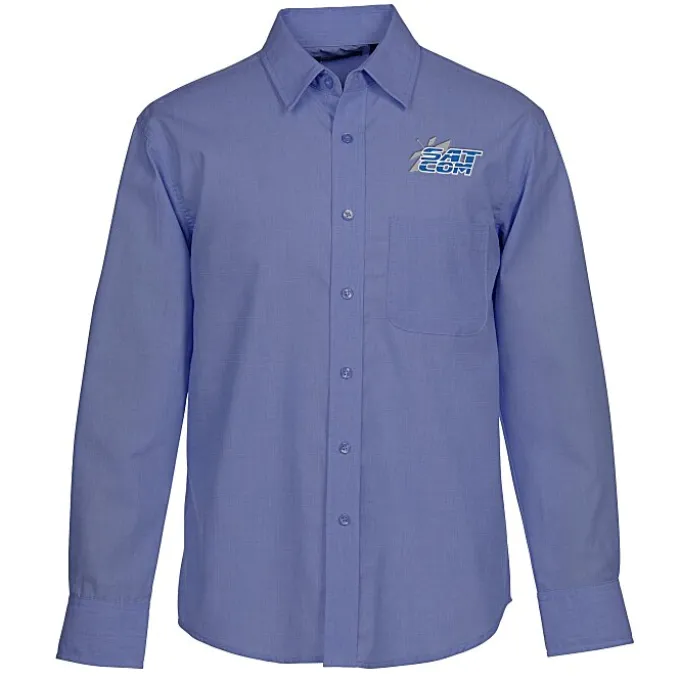 Stain Release Untucked Crossweave Shirt - Men's