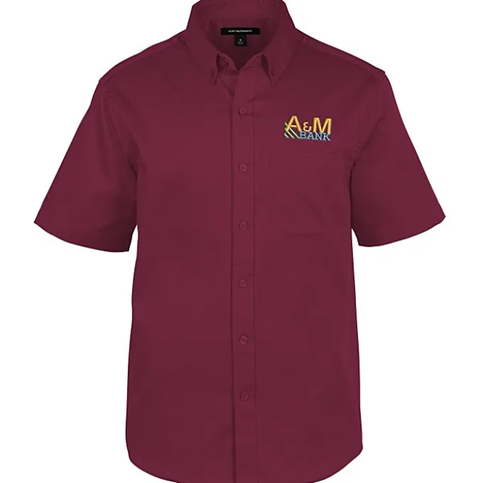 Stain Repel Short Sleeve Twill Shirt - Men's