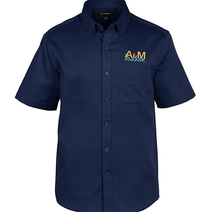 Stain Repel Short Sleeve Twill Shirt - Men's