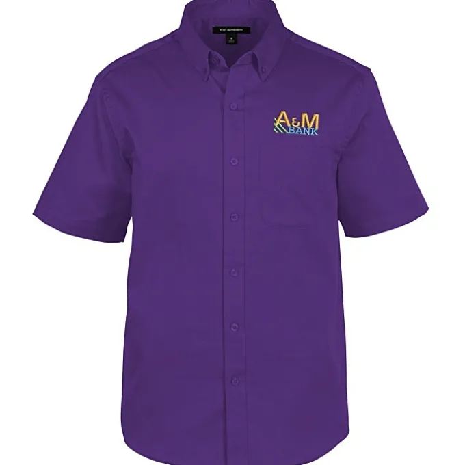Stain Repel Short Sleeve Twill Shirt - Men's