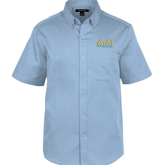 Stain Repel Short Sleeve Twill Shirt - Men's